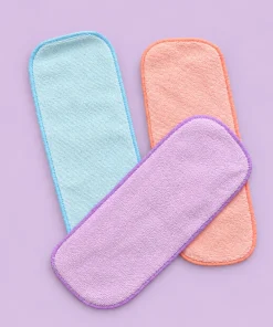 Cotton Diaper Pad(13x32cm) - Combo Pack 3 - Blue + Purple + Peach - CDP1
