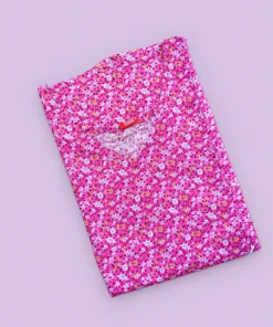 Maternity Feeding A-line Kurthy - Magenta with Grey and Yellow Floral - MFK - Image 2