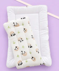 Alternative view of Crinkled Muslin Cotton Kangaroo Wrapper - (65x43cm) - Off White with Panda - KW1