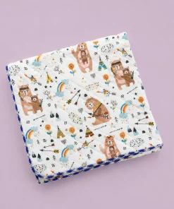 Alternative view of Soft Cotton Blanket(Pack of 2)  - Star + Bear and Arrow - BL1