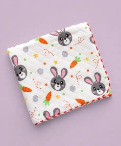 Alternative view of Soft Cotton Blanket(Pack of 2)  - Cute Animal + Rabbit - BL1