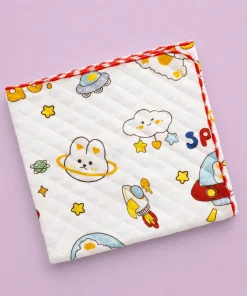 Alternative view of Soft Cotton Blanket(Pack of 2)  - Space Bear + Teddy and Boat - BL1