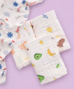 Baby Muslin Cotton Bath Towel Pack Of 4 (50x100cm) - BT1