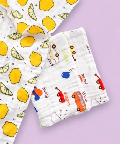 Baby Muslin Cotton Bath Towel Pack Of 2 (50x100cm) - BT1