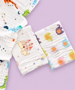 Baby Muslin Cotton Bath Towel Pack Of 3 (50x100cm) - BT1