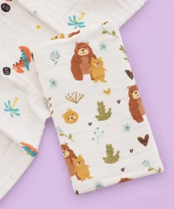 Baby Muslin Cotton Bath Towel Pack Of 2 (50x100cm) - BT1