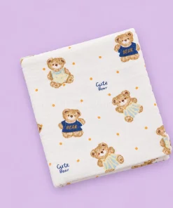 Baby Muslin Cotton Bath Towel Pack Of 2 (50x100cm) - BT1 - Image 3