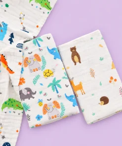 Baby Muslin Cotton Bath Towel Pack Of 3 (50x100cm) - BT1