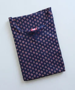Alternative view of Maternity Feeding A-line Kurthy - Navy Blue Triangle Print - MFK