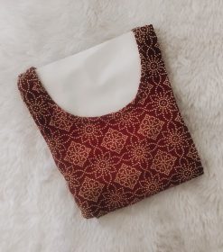 Alternative view of Maternity/ Feeding dress - PPMFK - Meroon with Doted Floral