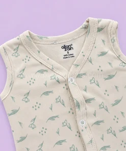 Alternative view of Sleeveless Jhabla Front Button (Pack of 2) - Pink with Blue Floral and Green Floral - JH1