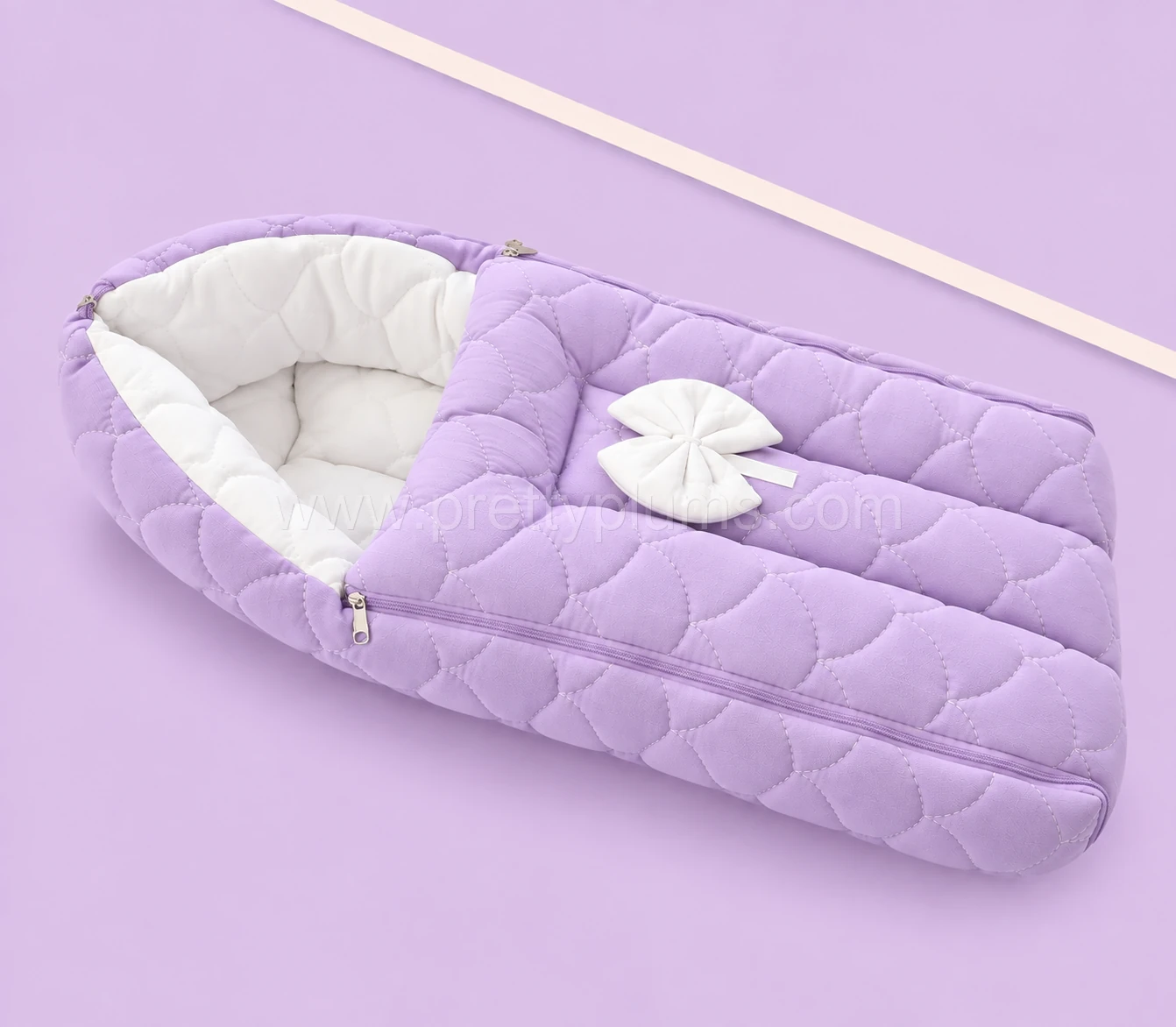 Premium Soft Cotton Kangaroo Wrapper(65x35cm) - Light Lavender - KW1