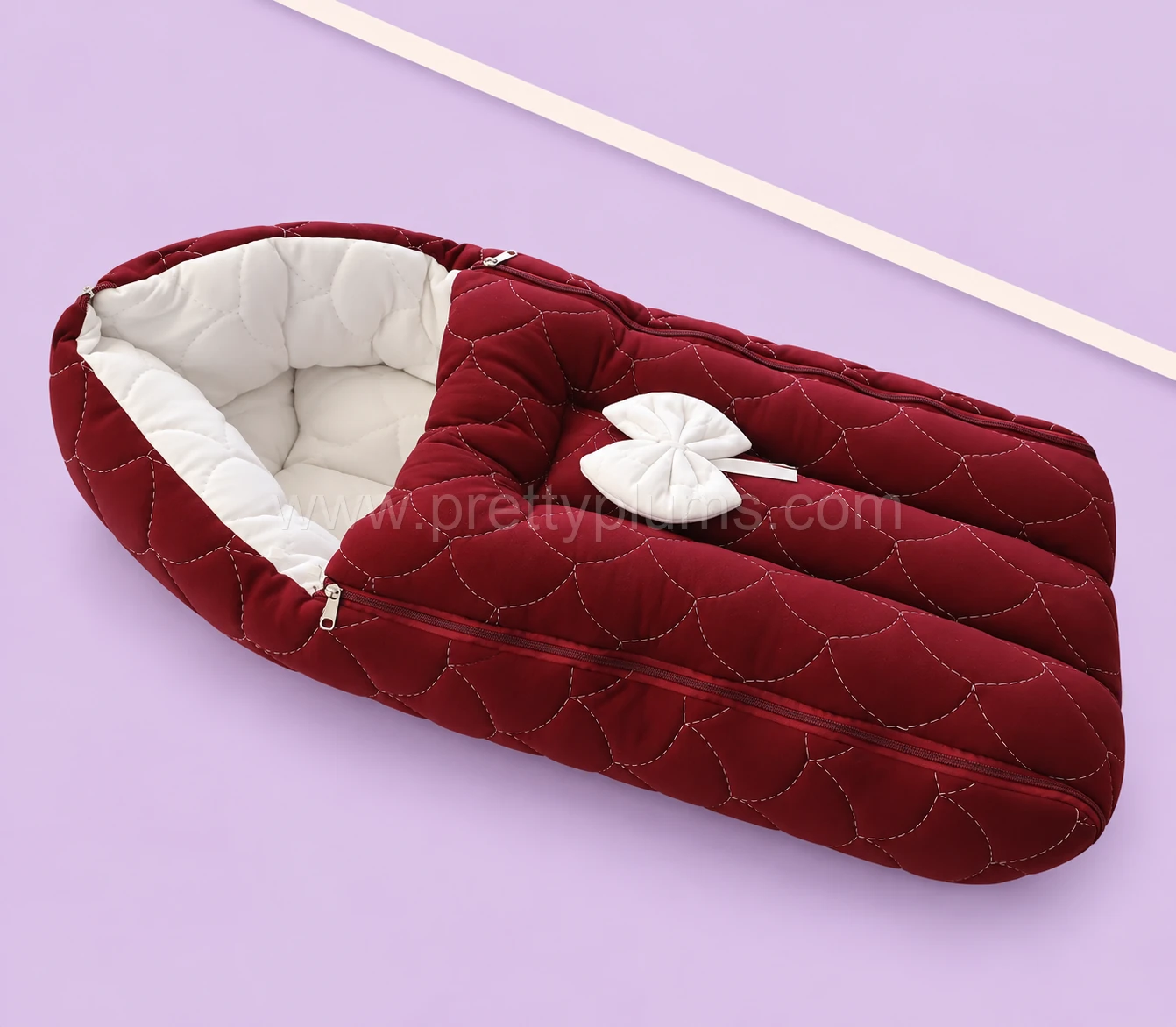 Premium Soft Cotton Kangaroo Wrapper(65x35cm) - Maroon - KW1