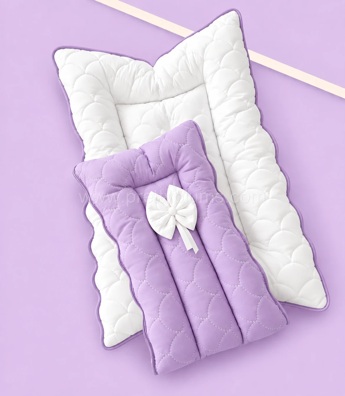 Premium Soft Cotton Kangaroo Wrapper(65x35cm) - Light Lavender - KW1 - Image 2