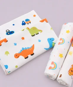 Single-Layer Muslin Swaddle (Set of 4) 100x100cm - Dino , Vehicles , Rainbow , Koala - SW1