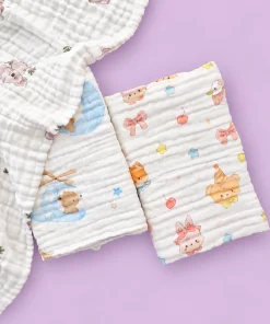 Baby Muslin Cotton Bath Towel Pack Of 3 (50x100cm) - BT1