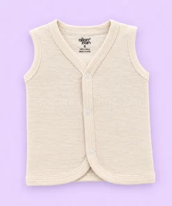 Alternative view of Sleeveless Jhabla Front Button (Pack of 3) - Grey Strip, Black Arrow and Beige - JH1