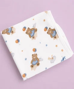 Alternative view of Double-Layer Muslin Terry Mix Bath Towel Combo Pack of 3 - Teddy, Rabbit and Pink Teddy - BT1