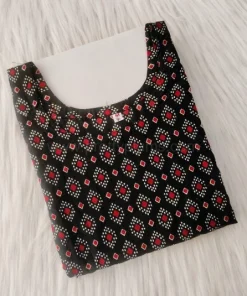 Alternative view of Daily Wear Maternity/ Feeding Dress - DMFK - Black with Red Triangle Print