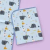 Baby Diaper Changing Sheets (75X59cm) - Blue with Artist Elephant - DS1