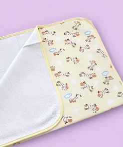 Alternative view of Baby Diaper Changing Sheets (75X59cm) - Light Yellow with Zebra - DS1