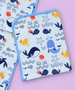 Baby Diaper Changing Sheets (75X59cm) - Sea Friends - DS1