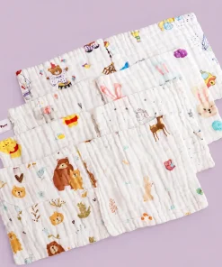 Premium Crinkled Muslin Face Towel Assorted Combo (25x25cm) - FT1