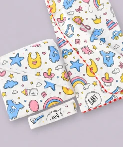 Alternative view of Soft Cotton Hooded Blanket and Non-Hooded Blanket Combo Pack of 2  - Baby Toys - HBL1