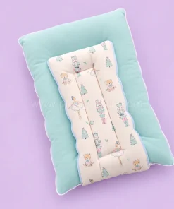 Premium Soft Cotton Kangaroo Wrapper(65x35cm) - Cream with The Nutcracker Prince Toy Soldiers and Green - KW1 - Image 2