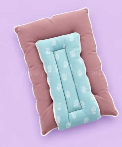 Premium Soft Cotton Kangaroo Wrapper(65x35cm) - Light Blue with Pineapple and Dark Onion Pink - KW1 - Image 2