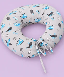 Mother Feeding Pillow - Light Ash with Aeroplane - MFPL