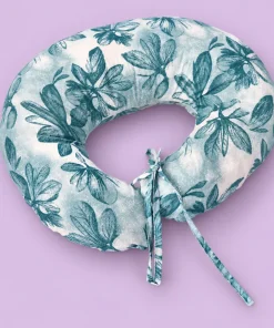 Mother Feeding Pillow - Dark Green Big Flower - MFPL