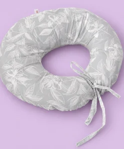 Mother Feeding Pillow - White Leaf and Flower - MFPL
