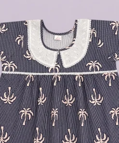 Alternative view of Maternity Feeding Dress(3/4th) - Dark Indigo Strip - MFN